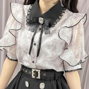 Rojita Floral Sheer Blouse (Pink)